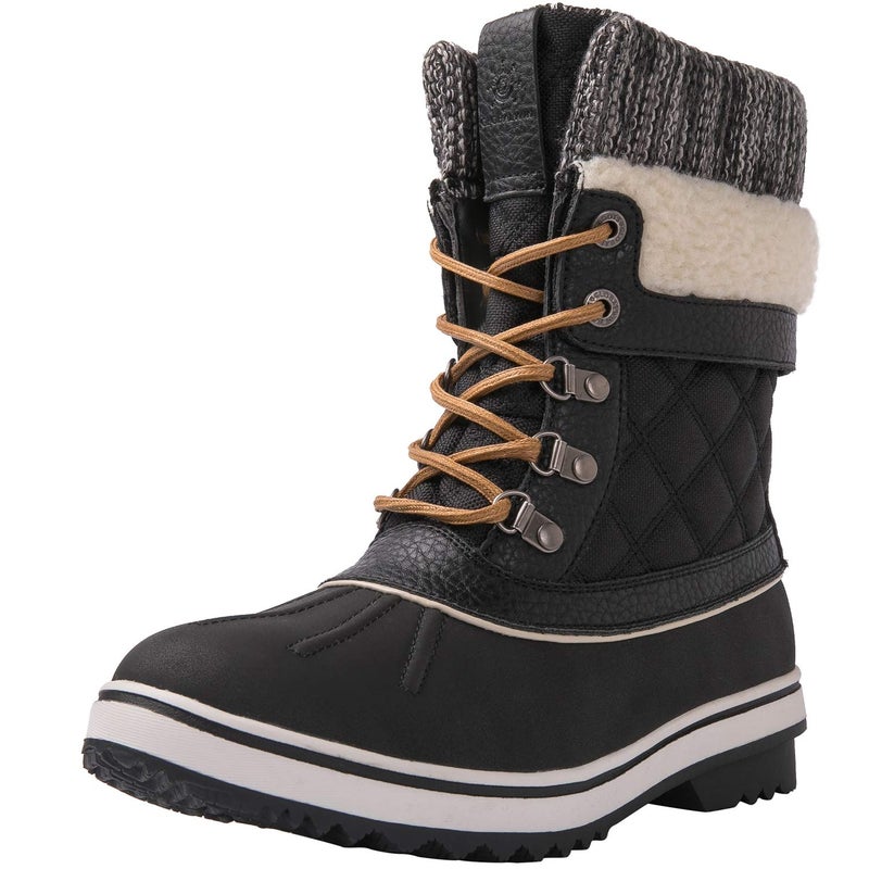 GLOBALWIN Snow Boots For Women Black Women's Winter Boots 8M - Image 1